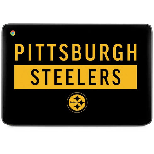 NFL Pittsburgh Steelers Black Performance Series HP Chromebook Skin