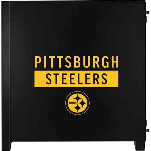 NFL Pittsburgh Steelers Black Performance Series Corsair 4000D Tempered Glass Mid-Tower ATX Case Skin
