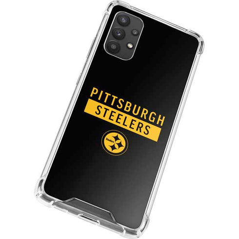 NFL Pittsburgh Steelers Black Performance Series Galaxy A32 5G Clear Case