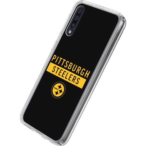 NFL Pittsburgh Steelers Black Performance Series Galaxy A50 Clear Case