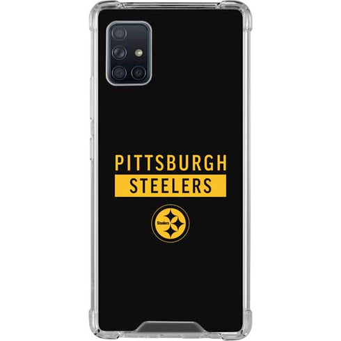 NFL Pittsburgh Steelers Black Performance Series Galaxy A51 5G Clear Case