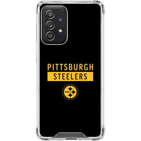 NFL Pittsburgh Steelers Black Performance Series Galaxy A52 5G Clear Case