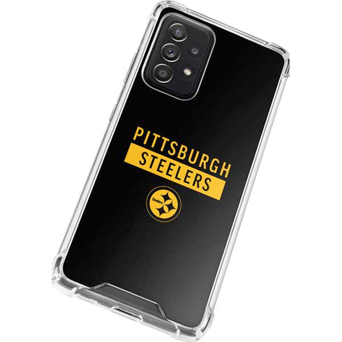 NFL Pittsburgh Steelers Black Performance Series Galaxy A52 5G Clear Case