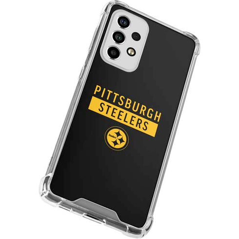 NFL Pittsburgh Steelers Black Performance Series Galaxy A53 5G Clear Case