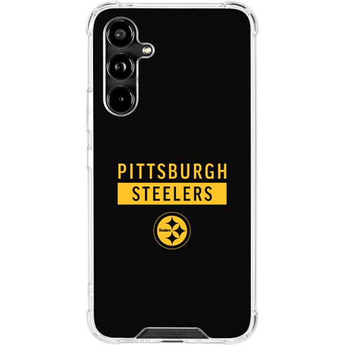 NFL Pittsburgh Steelers Black Performance Series Galaxy A54 5G Clear Case