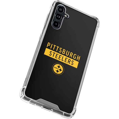 NFL Pittsburgh Steelers Black Performance Series Galaxy A54 5G Clear Case