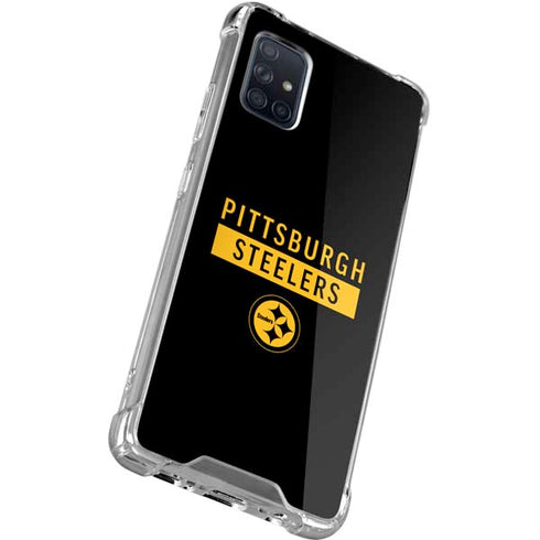 NFL Pittsburgh Steelers Black Performance Series Galaxy A71 5G Clear Case