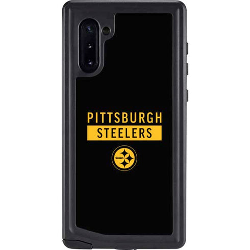 NFL Pittsburgh Steelers Black Performance Series Galaxy Note 10 Waterproof Case