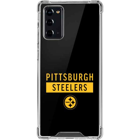 NFL Pittsburgh Steelers Black Performance Series Galaxy Note20 5G Clear Case