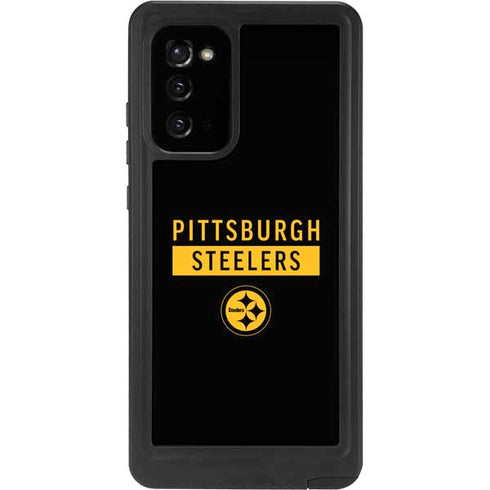 NFL Pittsburgh Steelers Black Performance Series Galaxy Note20 5G Waterproof Case
