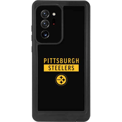 NFL Pittsburgh Steelers Black Performance Series Galaxy Note20 Ultra 5G Waterproof Case