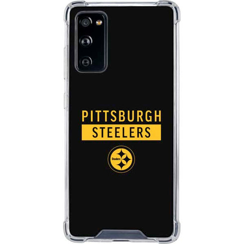 NFL Pittsburgh Steelers Black Performance Series Galaxy S20 FE Clear Case