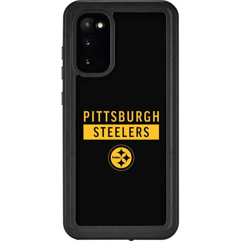 NFL Pittsburgh Steelers Black Performance Series Galaxy S20 Waterproof Case