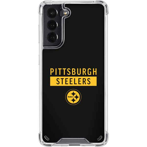 NFL Pittsburgh Steelers Black Performance Series Galaxy S21 5G Clear Case