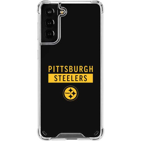 NFL Pittsburgh Steelers Black Performance Series Galaxy S21 Plus 5G Clear Case