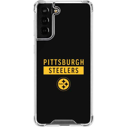 NFL Pittsburgh Steelers Black Performance Series Galaxy S22 Plus Clear Case