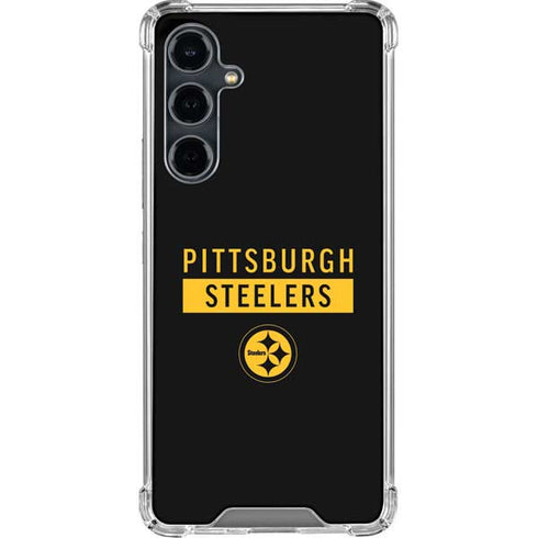 NFL Pittsburgh Steelers Black Performance Series Galaxy S23 FE Clear Case