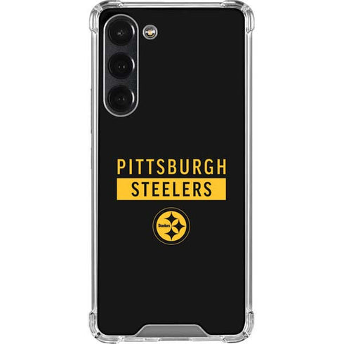 NFL Pittsburgh Steelers Black Performance Series Galaxy S23 Plus Clear Case