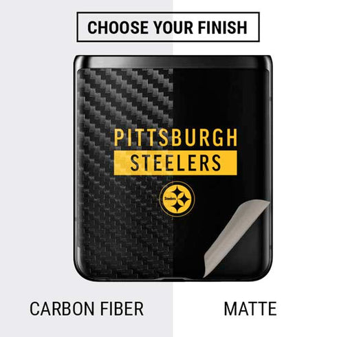 NFL Pittsburgh Steelers Black Performance Series Galaxy Z Flip Skin