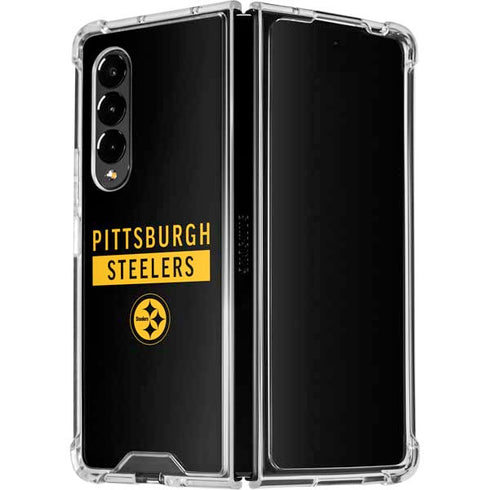 NFL Pittsburgh Steelers Black Performance Series Galaxy Z Fold4 5G Clear Case