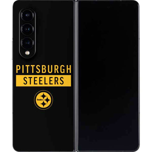 NFL Pittsburgh Steelers Black Performance Series Galaxy Z Fold4 5G Skin