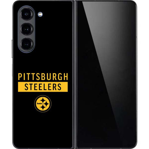NFL Pittsburgh Steelers Black Performance Series Galaxy Z Fold5 5G Skin
