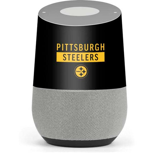 NFL Pittsburgh Steelers Black Performance Series Google Home Skin