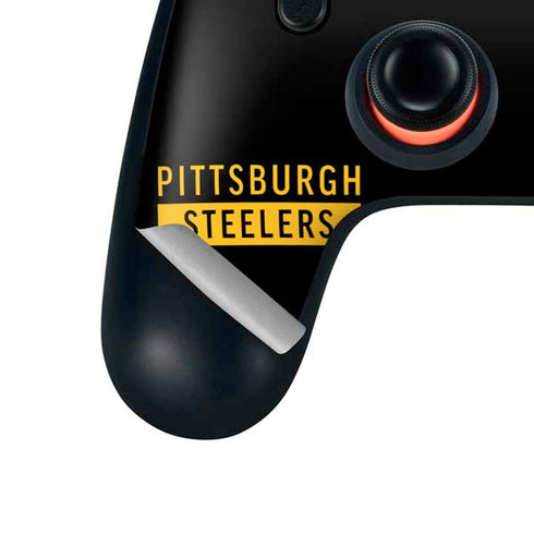 NFL Pittsburgh Steelers Black Performance Series Google Stadia Controller Skin