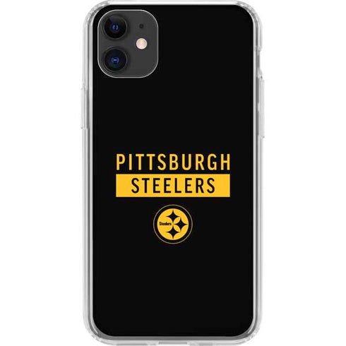 NFL Pittsburgh Steelers Black Performance Series iPhone 11 Clear Case