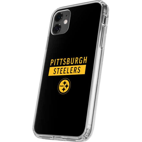 NFL Pittsburgh Steelers Black Performance Series iPhone 11 Clear Case