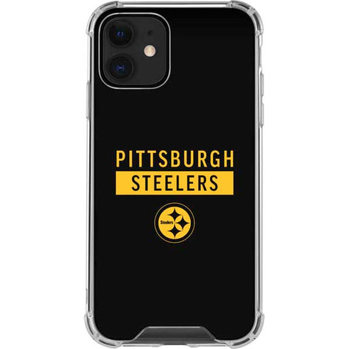 NFL Pittsburgh Steelers Black Performance Series iPhone 12 Clear Case