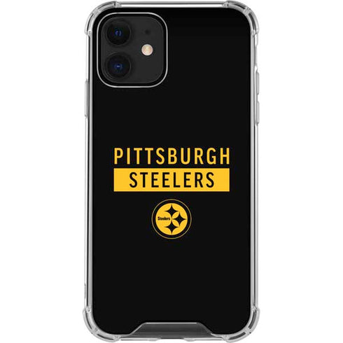 NFL Pittsburgh Steelers Black Performance Series iPhone 12 Mini Clear Case