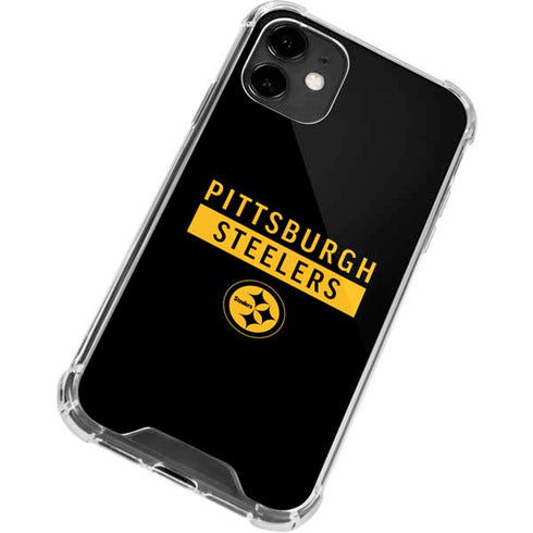 NFL Pittsburgh Steelers Black Performance Series iPhone 12 Mini Clear Case