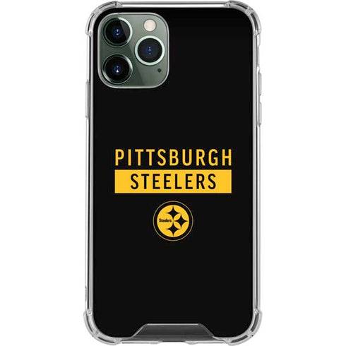 NFL Pittsburgh Steelers Black Performance Series iPhone 12 Pro Clear Case