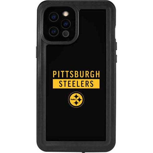 NFL Pittsburgh Steelers Black Performance Series iPhone 12 Pro Max Waterproof Case