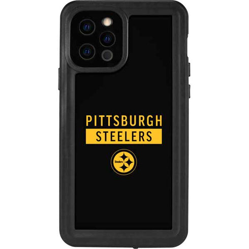 NFL Pittsburgh Steelers Black Performance Series iPhone 12 Pro Waterproof Case
