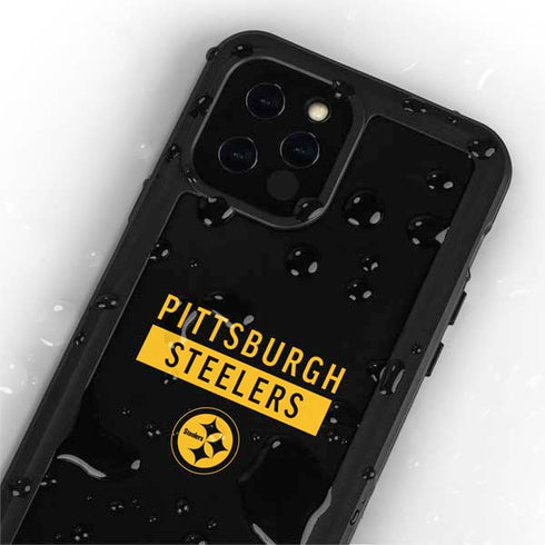 NFL Pittsburgh Steelers Black Performance Series iPhone 12 Pro Waterproof Case