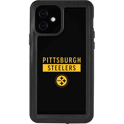 NFL Pittsburgh Steelers Black Performance Series iPhone 12 Waterproof Case