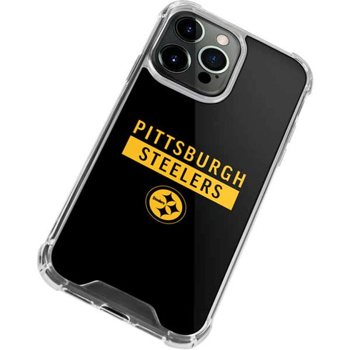 NFL Pittsburgh Steelers Black Performance Series iPhone 13 Pro Clear Case