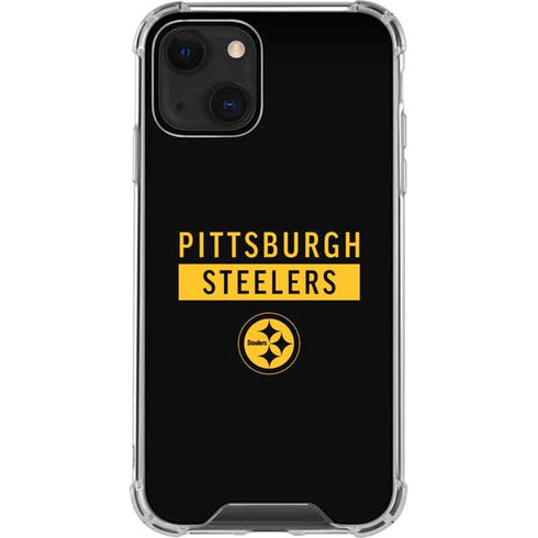 NFL Pittsburgh Steelers Black Performance Series iPhone 14 Clear Case