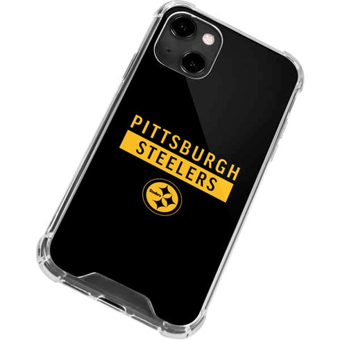 NFL Pittsburgh Steelers Black Performance Series iPhone 14 Clear Case