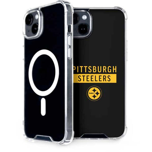 NFL Pittsburgh Steelers Black Performance Series iPhone 15 Plus MagSafe Case