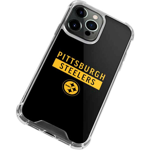 NFL Pittsburgh Steelers Black Performance Series iPhone 15 Pro Clear Case
