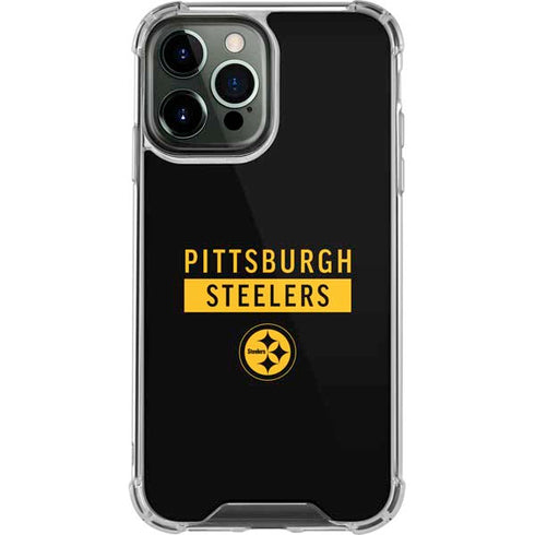 NFL Pittsburgh Steelers Black Performance Series iPhone 14 Pro Max Clear Case