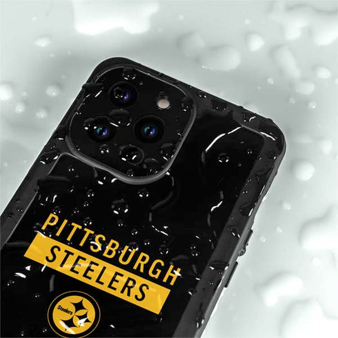 NFL Pittsburgh Steelers Black Performance Series iPhone 14 Pro Max Waterproof Case