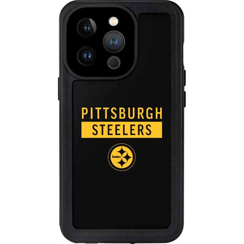 NFL Pittsburgh Steelers Black Performance Series iPhone 14 Pro Waterproof Case