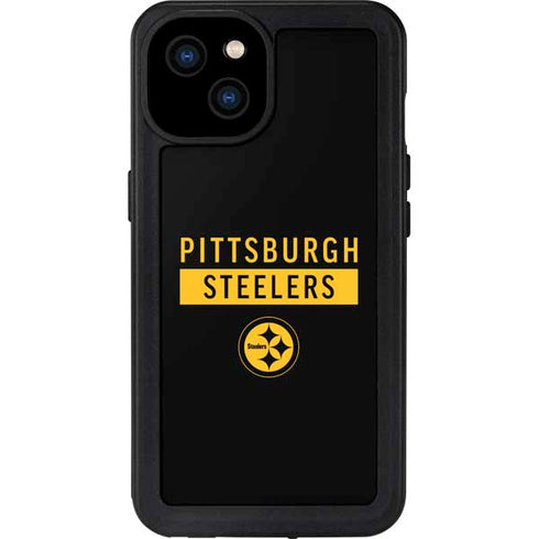 NFL Pittsburgh Steelers Black Performance Series iPhone 15 Plus Waterproof Case