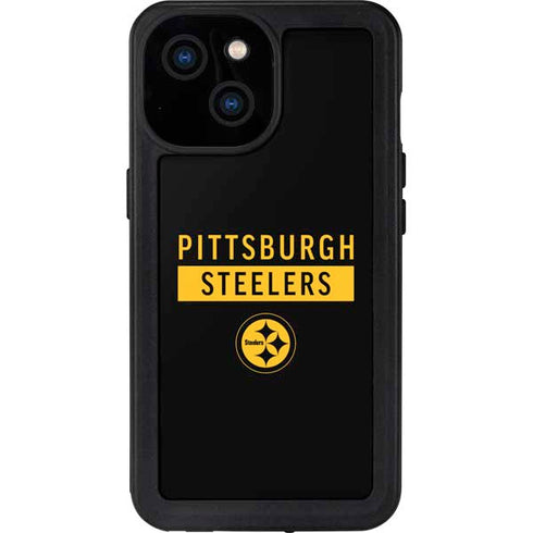 NFL Pittsburgh Steelers Black Performance Series iPhone 15 Waterproof Case