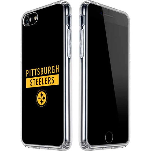 NFL Pittsburgh Steelers Black Performance Series iPhone SE (2nd & 3rd Gen) Clear Case