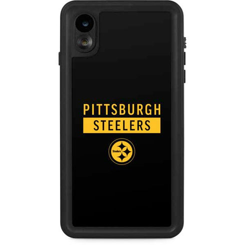 NFL Pittsburgh Steelers Black Performance Series iPhone XR Waterproof Case